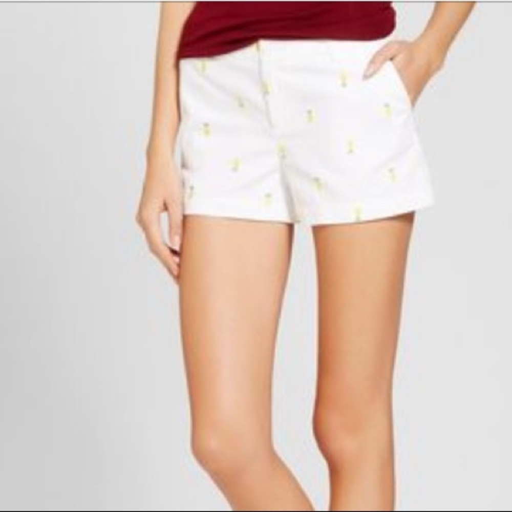 White jean shorts